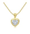 Beautiful Crystal Heart Silver Necklaces SPE-3871